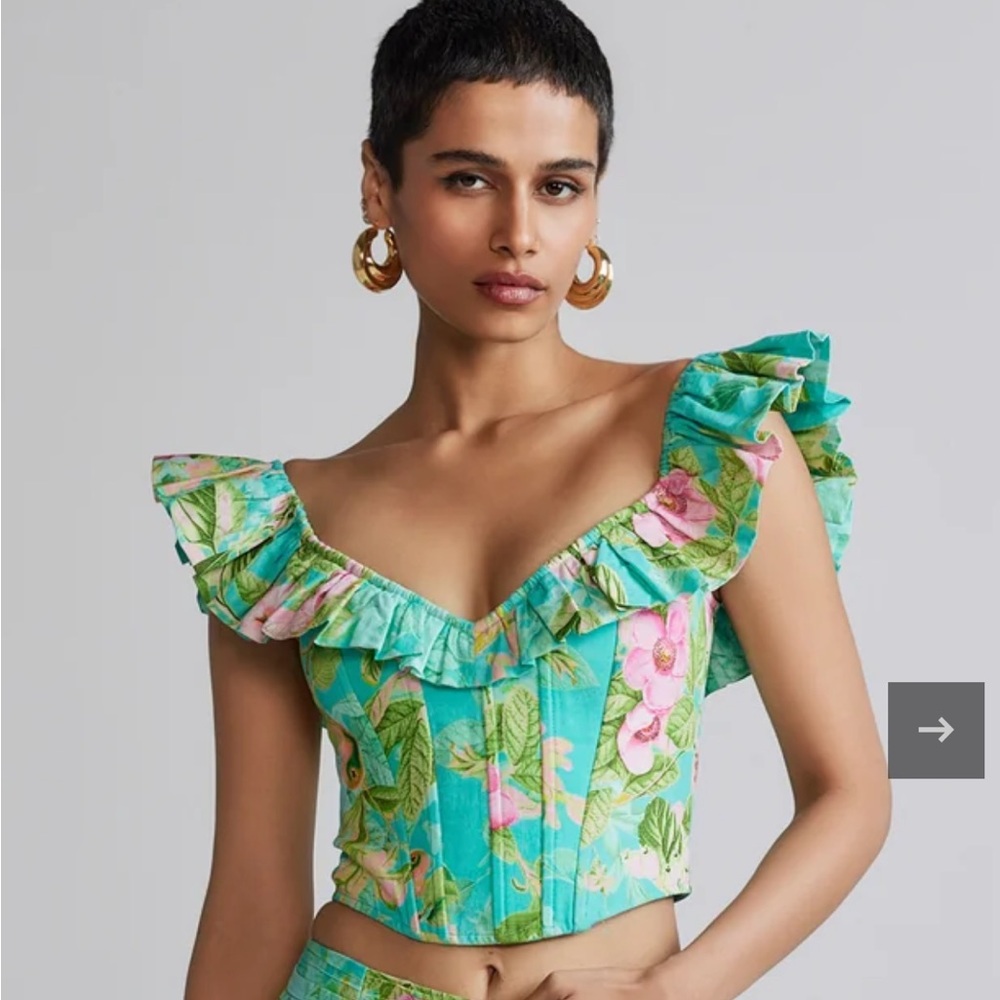 NWT - HEMANT & NANDITA Tropical Corset - Picture 1 of 7